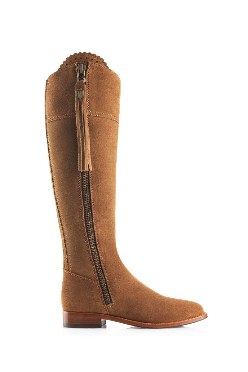 Fairfax & Favor Regina Boot Sporting Fit Tan Suede