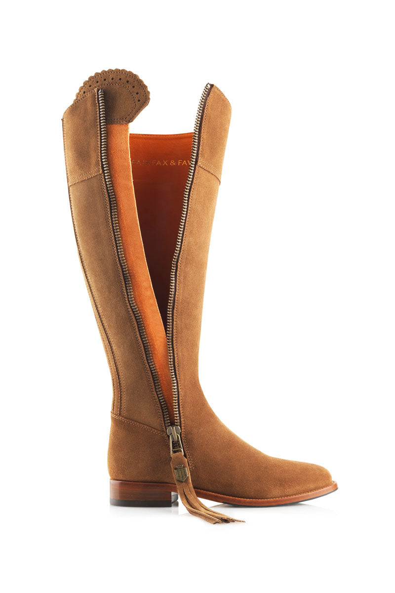 Fairfax & Favor Regina Boot Sporting Fit Tan Suede