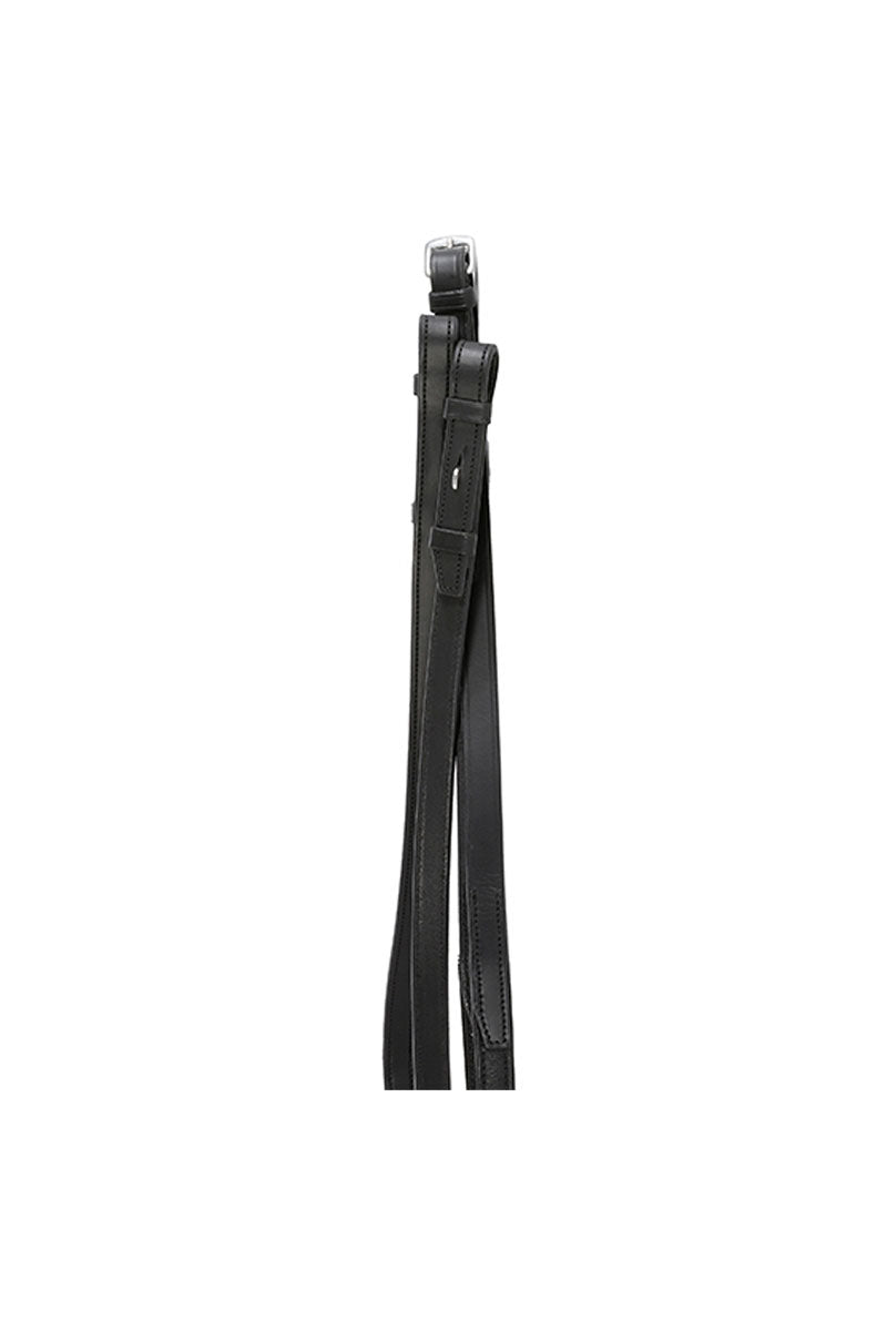 Antares Signature Dressage Soft Grip Reins 5/8" with Loops Black