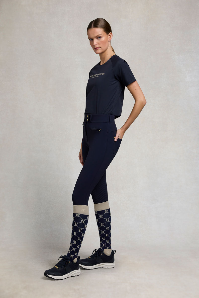 Holland Cooper Riding Sock 2 Pack Navy Stone 