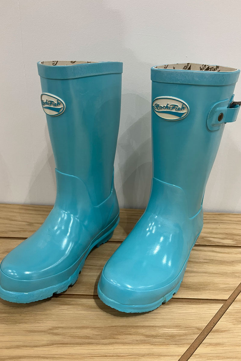 Rockfish Mini Me Gloss Wellie Aqua