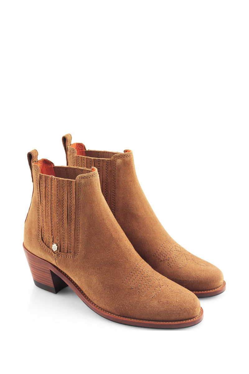 Fairfax & Favor Rockingham Ankle Boot Tan Suede