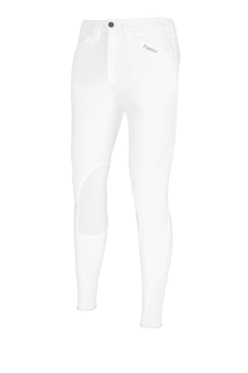 Pikeur Men's Rodrigo Grip Knee Patch Breech White