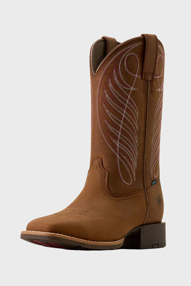 Ariat Round Up Waterproof Western Boot Reliable Brown