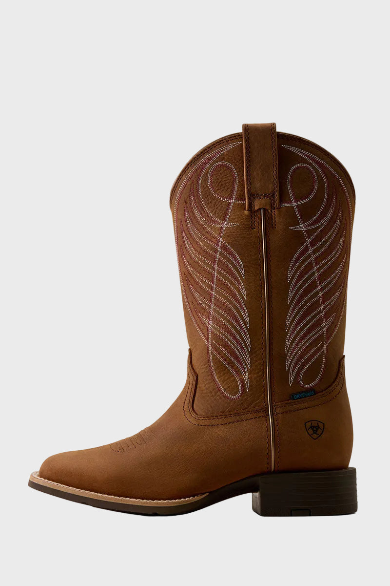 Ariat Round Up Waterproof Western Boot Reliable Brown