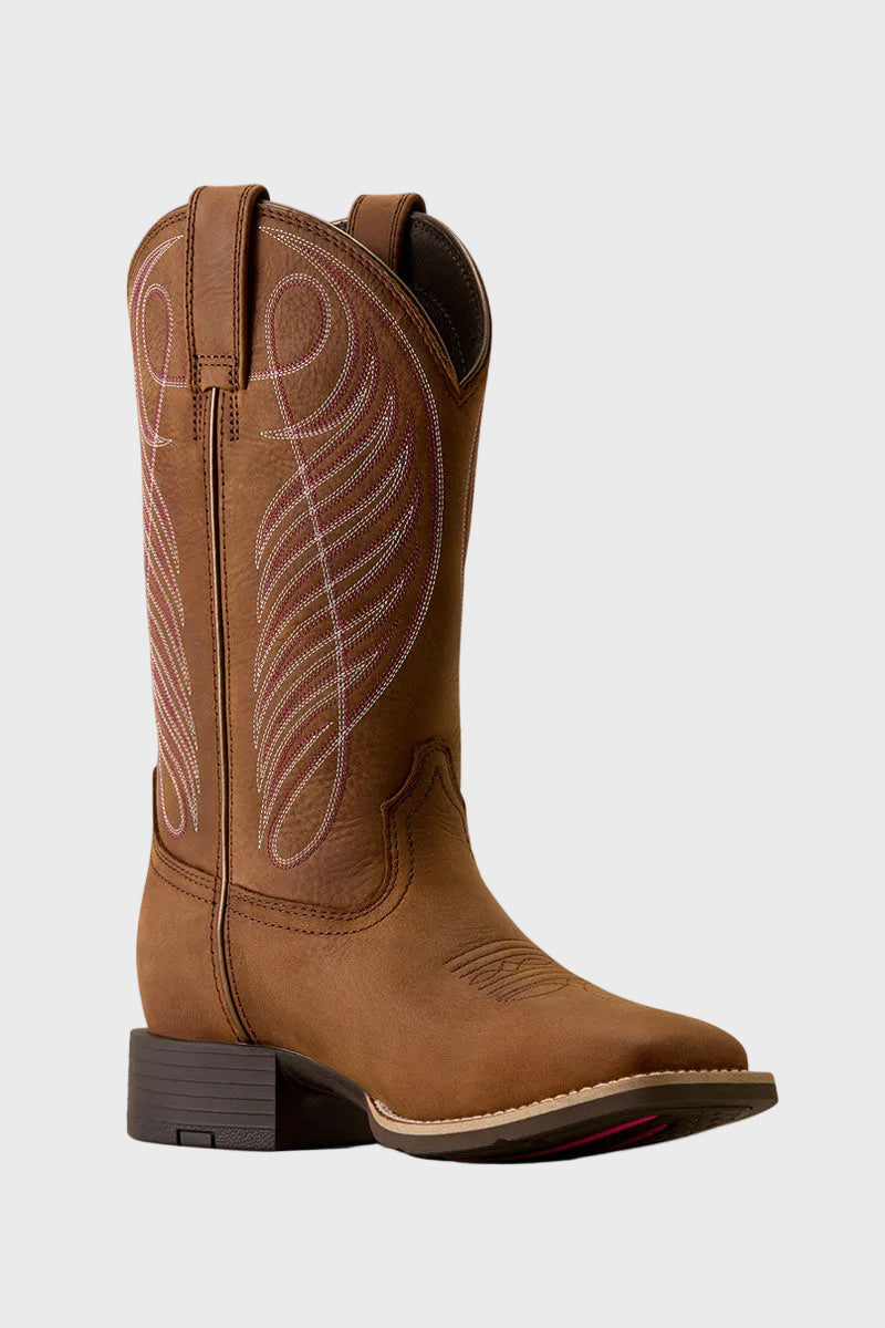 Ariat Round Up Waterproof Western Boot Reliable Brown