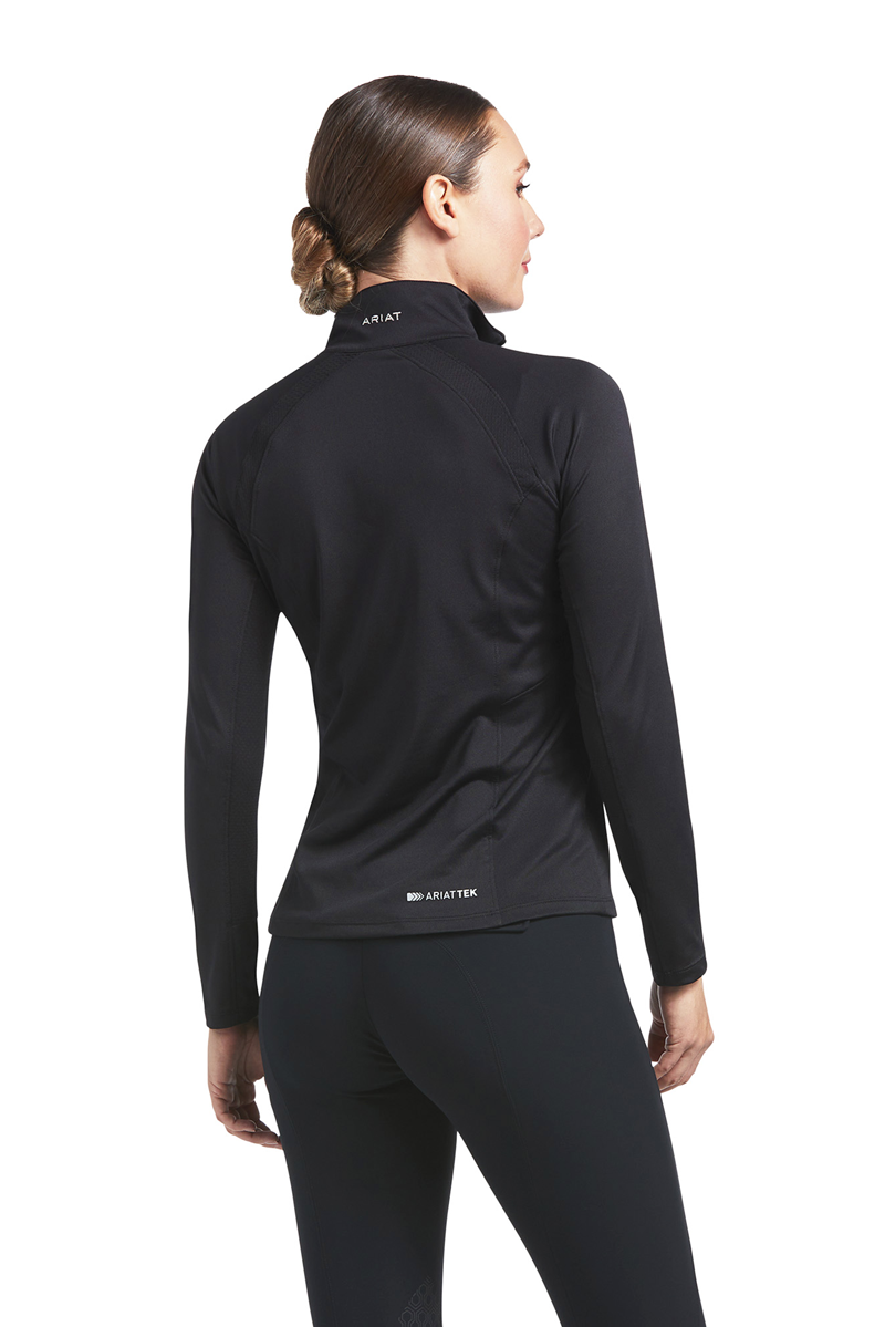 Ariat Sunstopper 2.0 1/4 Zip Base Layer Black