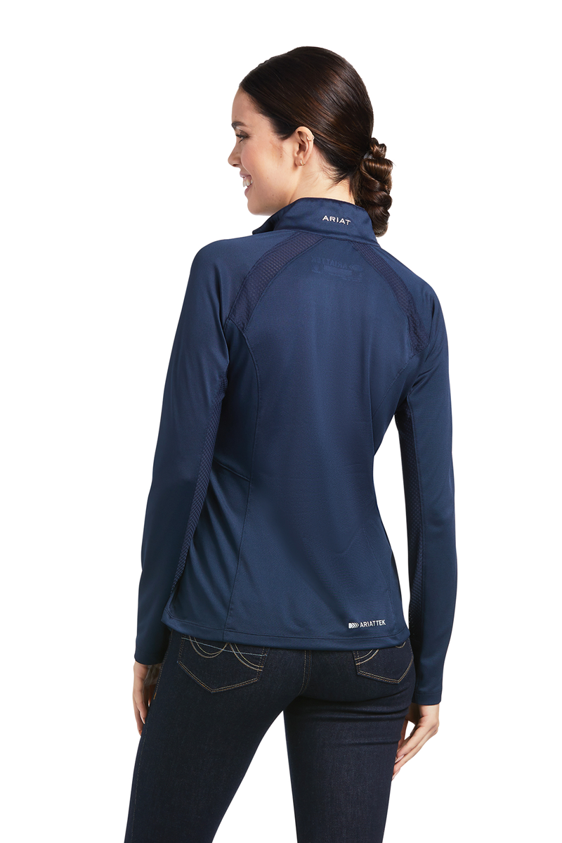 Ariat Sunstopper 2.0 1/4 Zip Base Layer Navy