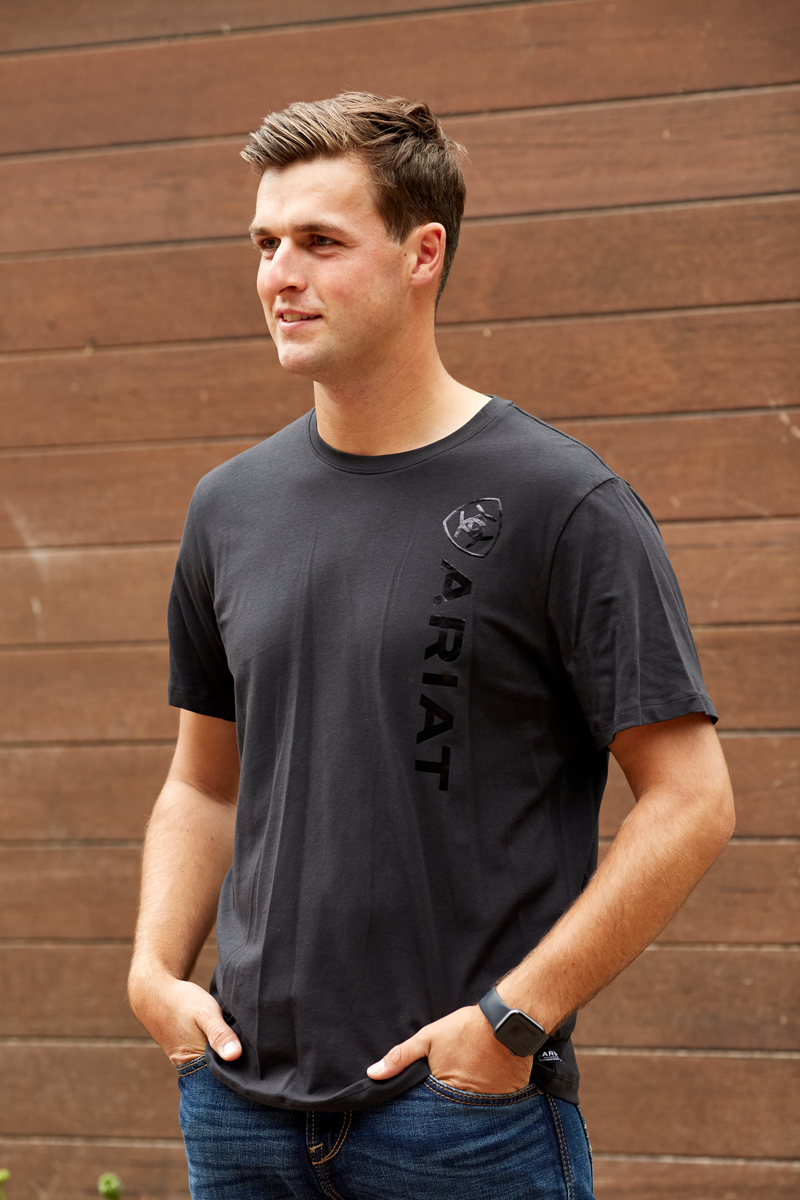 Ariat Men's Vertical Logo T-Shirt Black