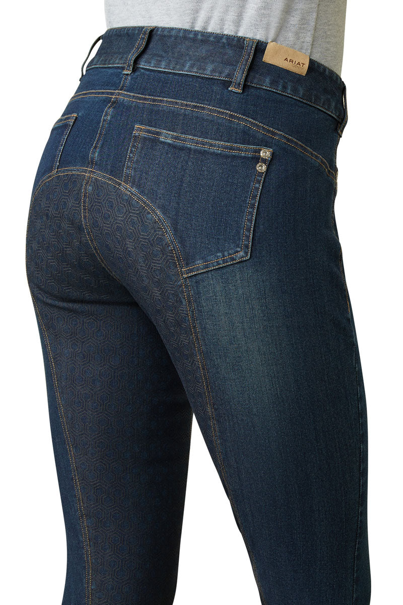 Ariat Halo Denim Full Seat Breech Marine