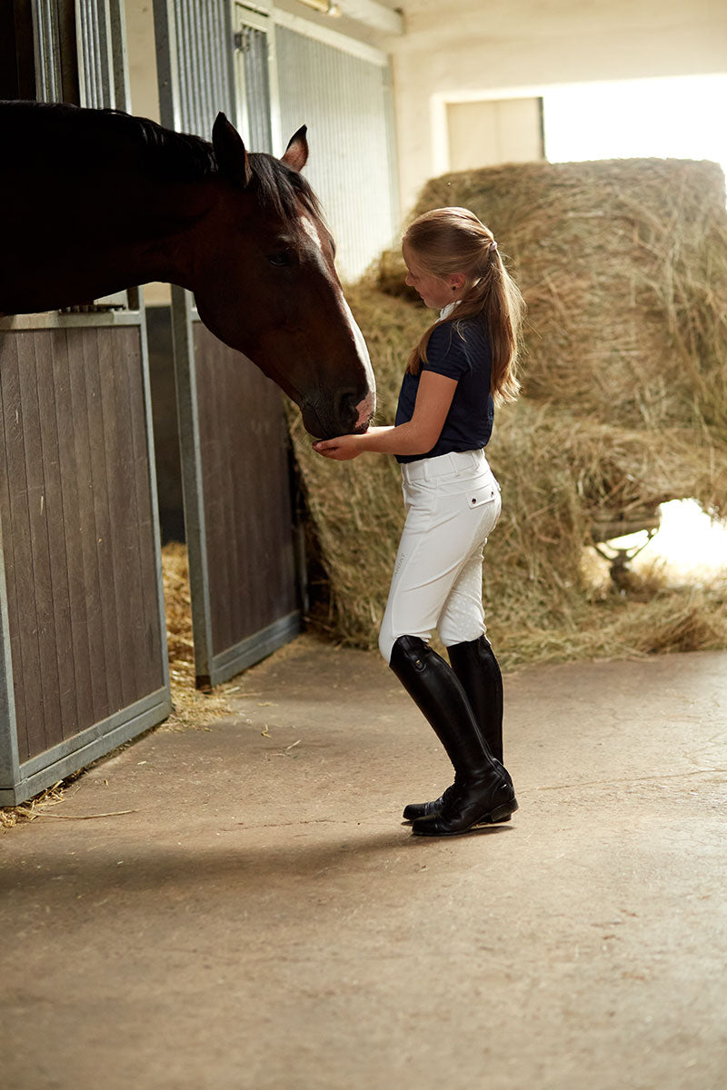 Ariat Kids Heritage Contour Field Zip Tall Riding Boot Black