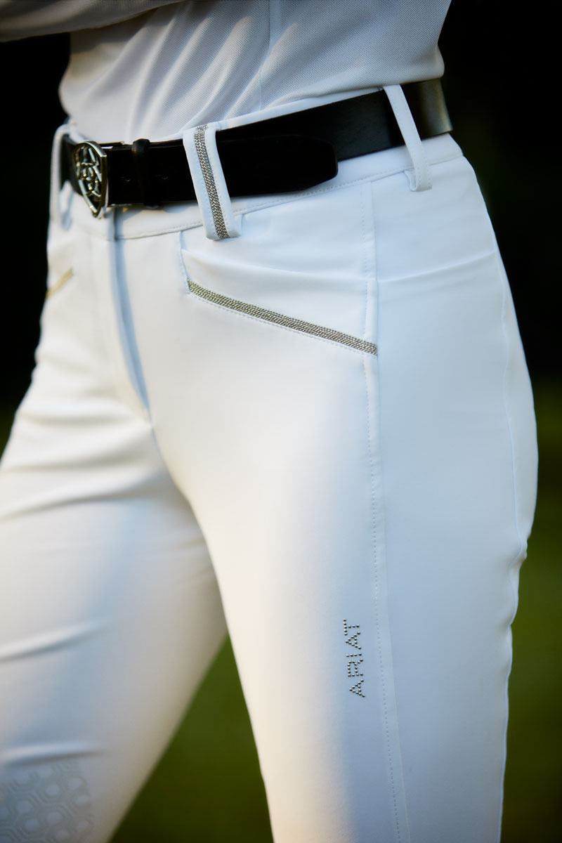 Ariat Tri Factor Grace Knee Patch Breech White
