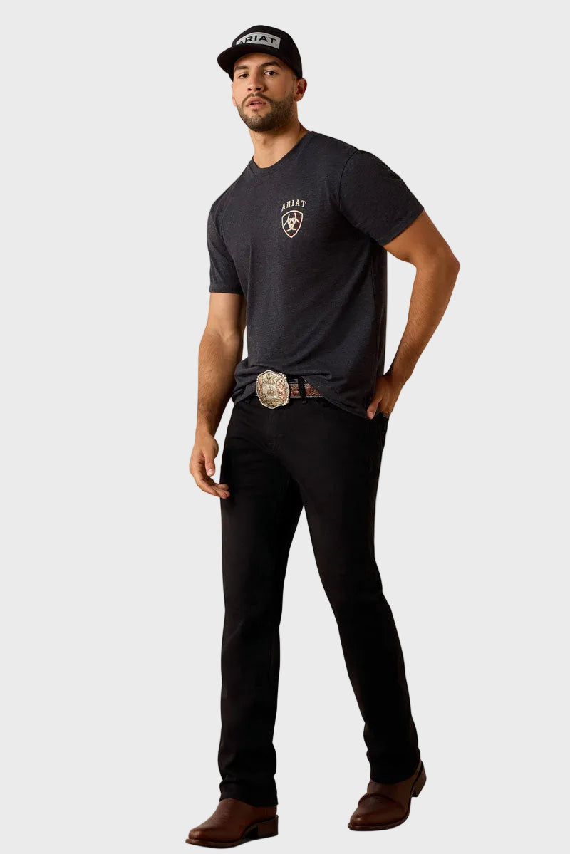 Ariat Men's American Bison Classic Fit T-Shirt Charcoal Heather 