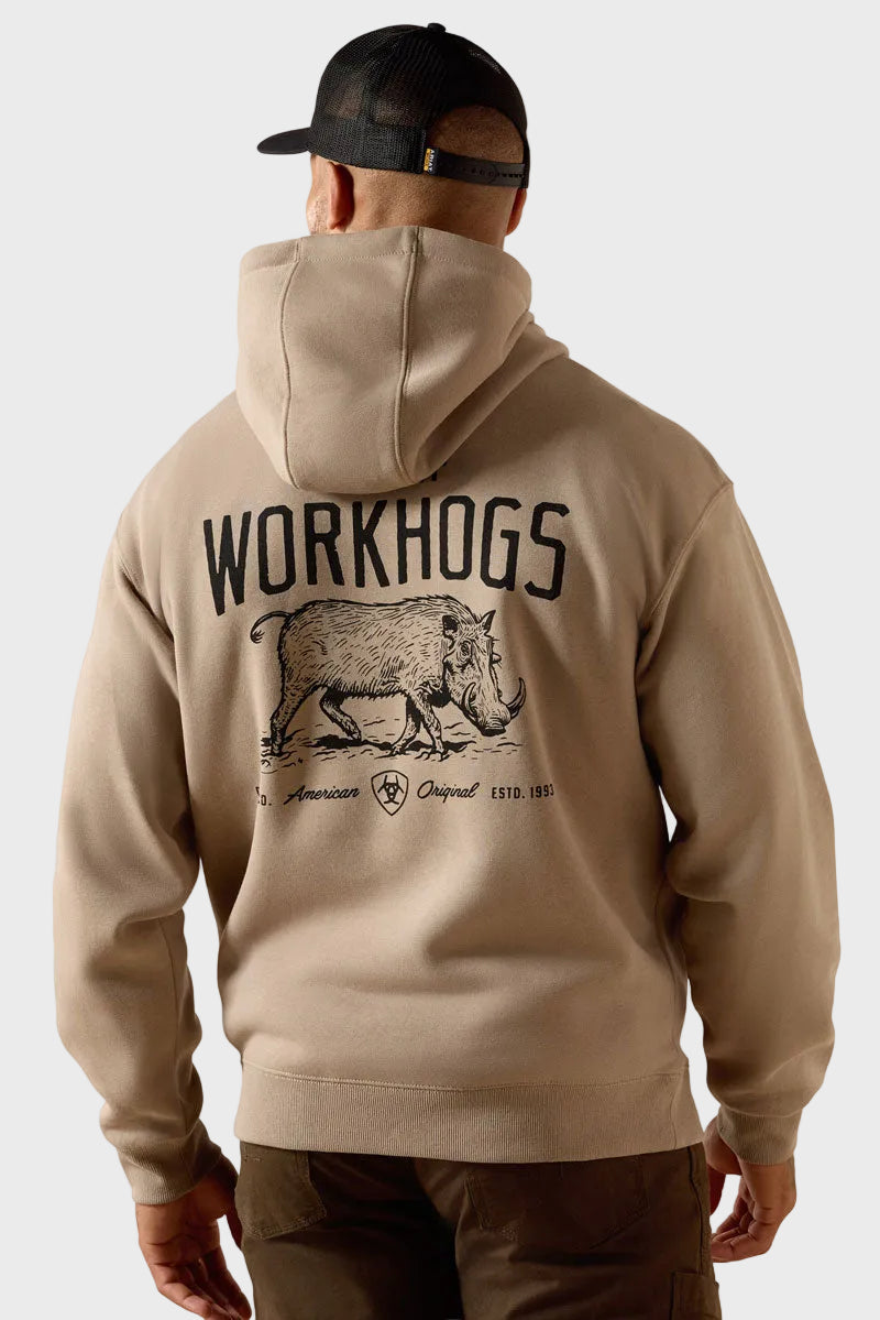 Ariat Men's Rebar Lightweight Workhog Hoodie Greige