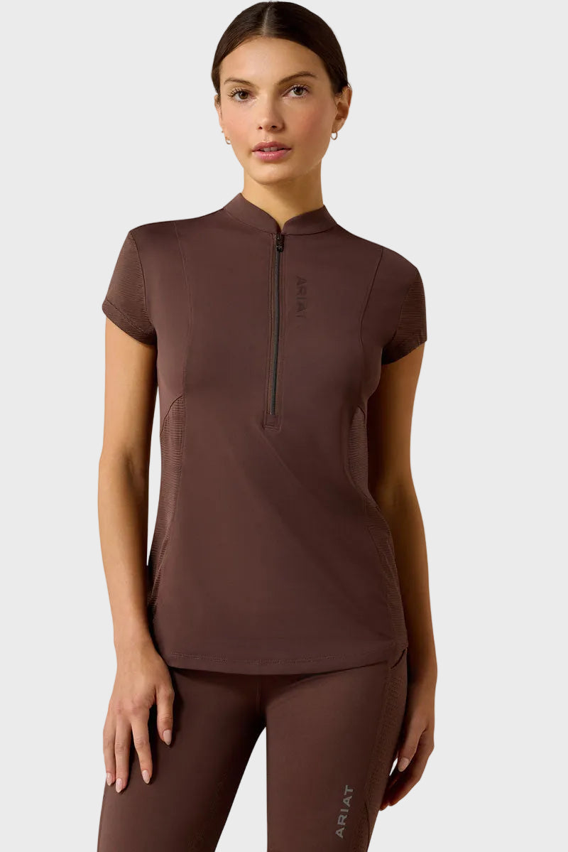 Ariat Breathe 1/2 Zip Base Layer Pommel Brown