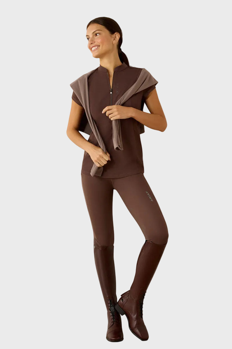 Ariat Breathe 1/2 Zip Base Layer Pommel Brown