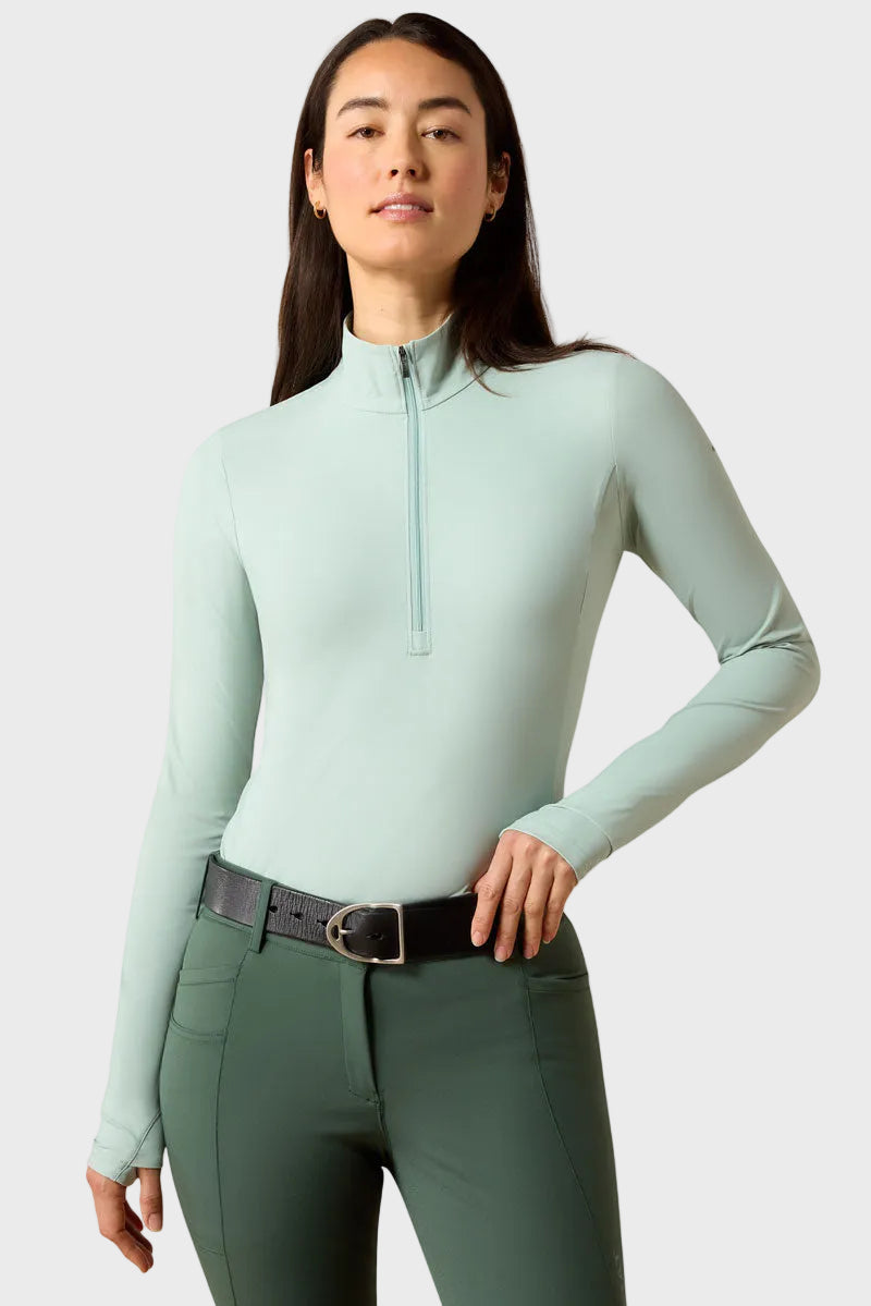 Ariat SolVeil 1/2 Zip Baselayer Blue Surf