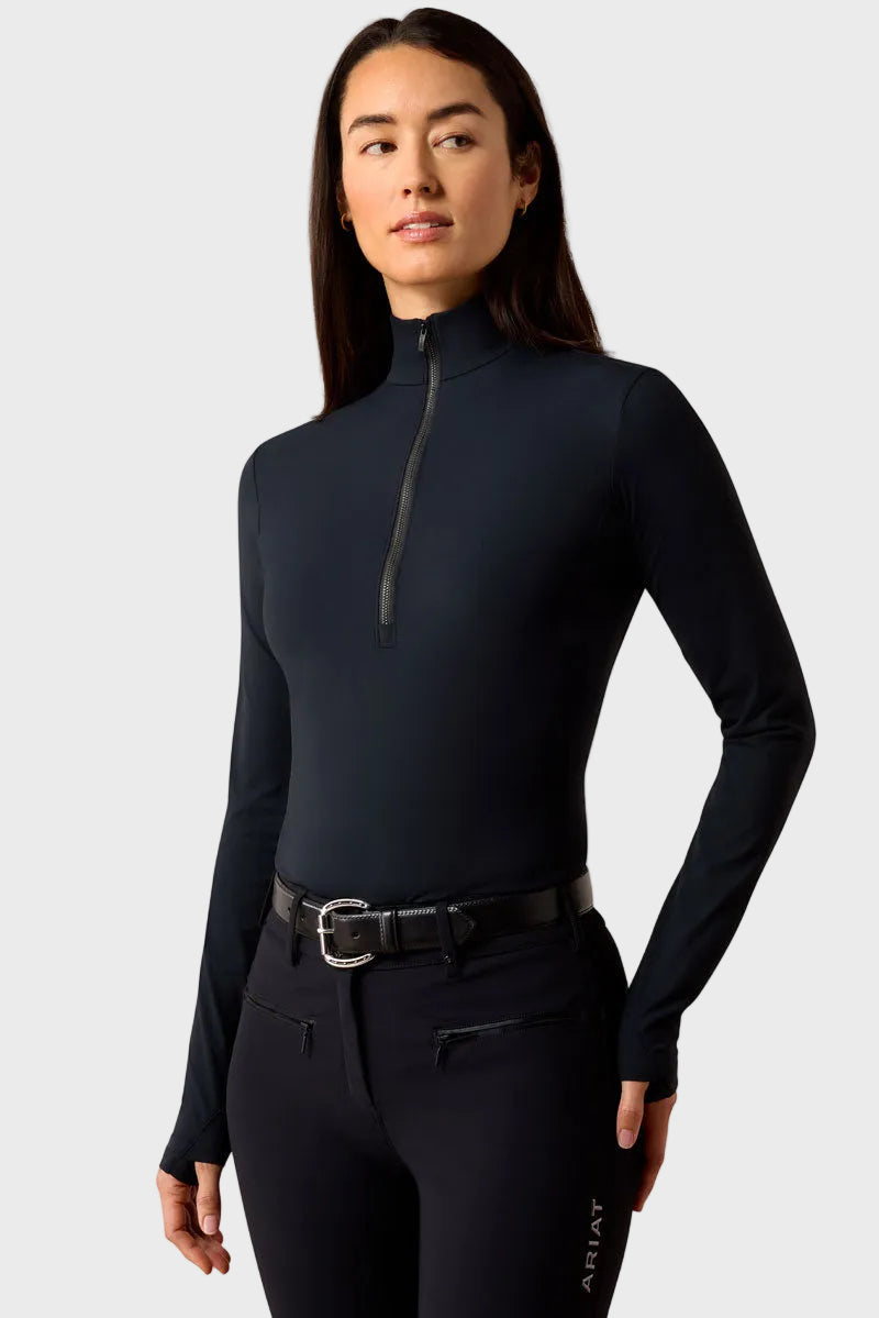 Ariat SolVeil 1/2 Zip Baselayer Black