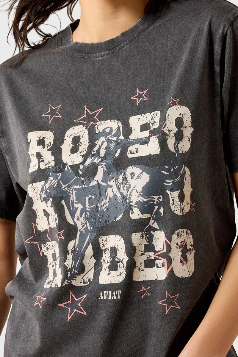 Ariat Star Spangled Rodeo T-Shirt Charcoal Mineral Wash 