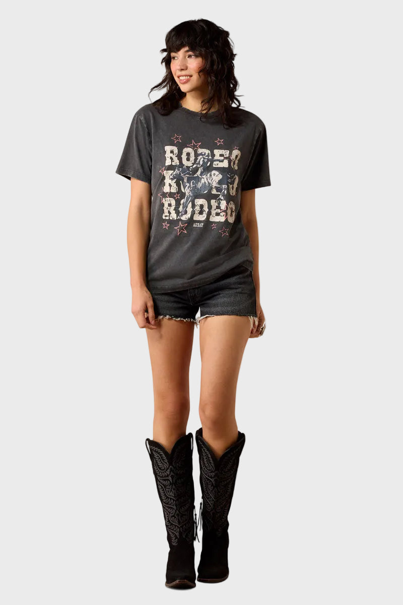 Ariat Star Spangled Rodeo T-Shirt Charcoal Mineral Wash 