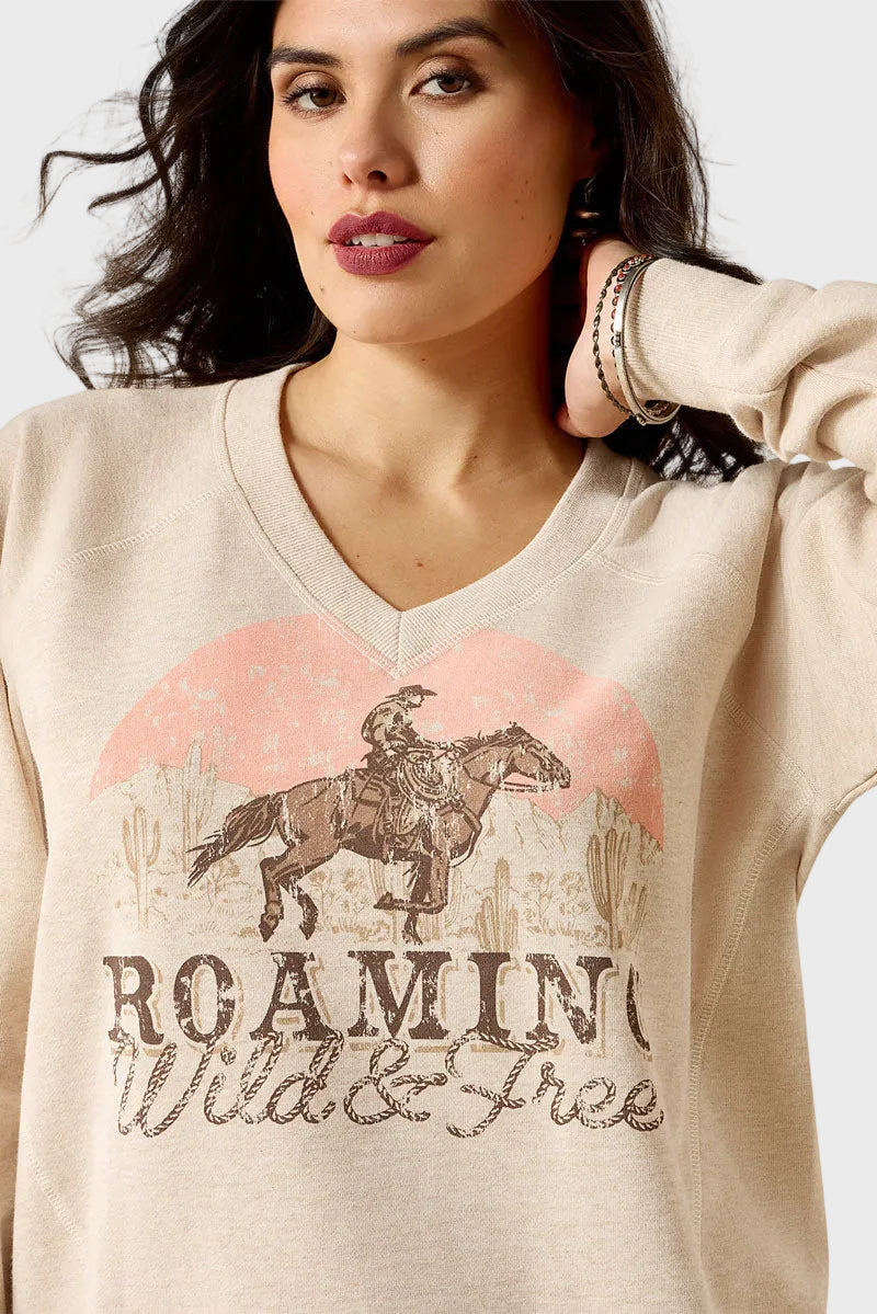 Ariat Victoria Sweatshirt Khaki Heather 