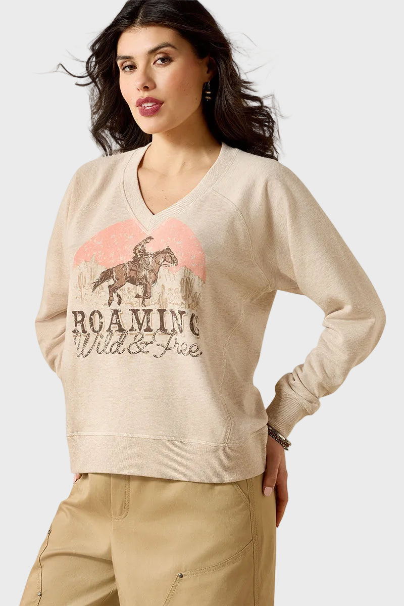 Ariat Victoria Sweatshirt Khaki Heather 