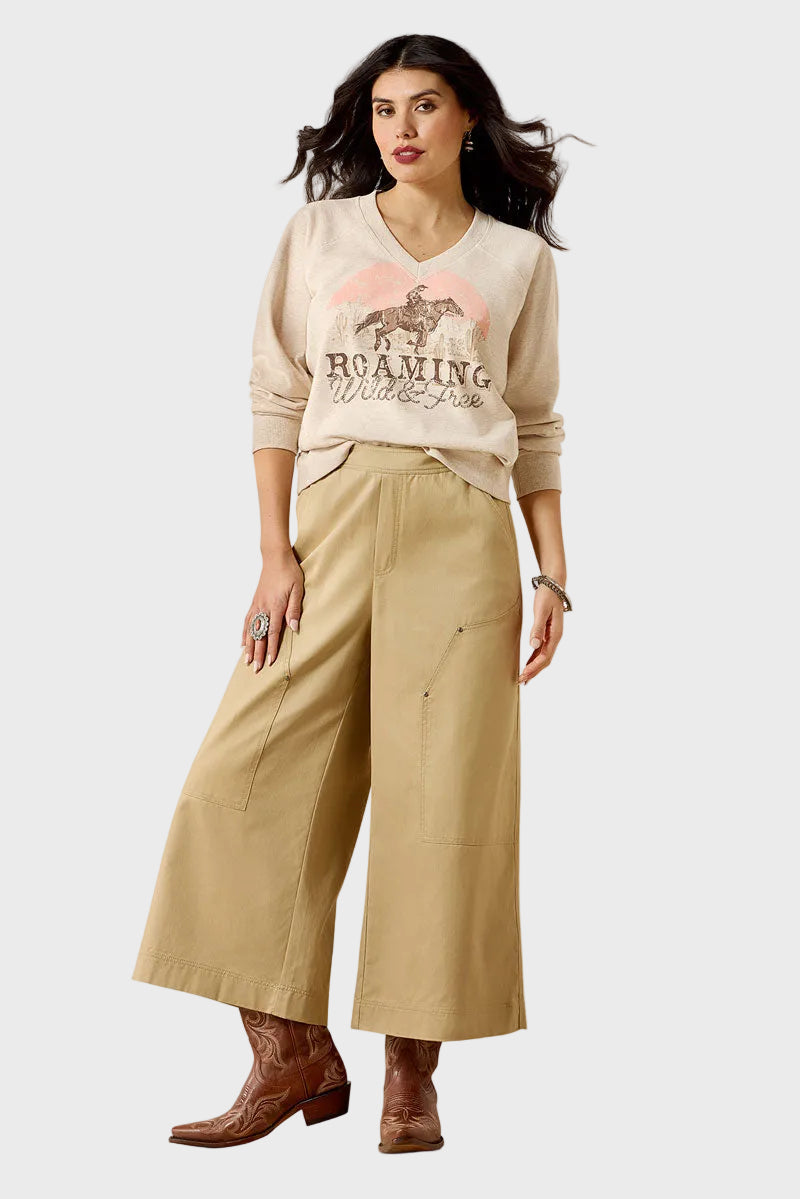 Ariat Victoria Sweatshirt Khaki Heather 