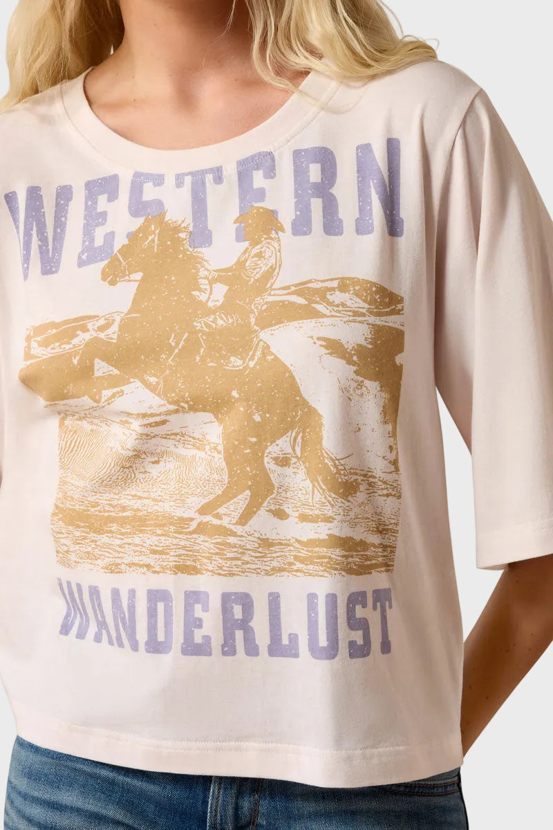 Ariat Western Wanderlust T-Shirt Sea Salt