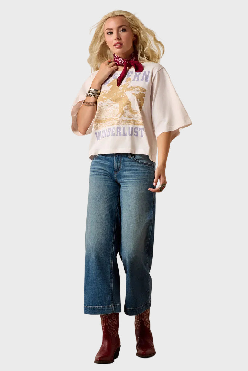 Ariat Western Wanderlust T-Shirt Sea Salt