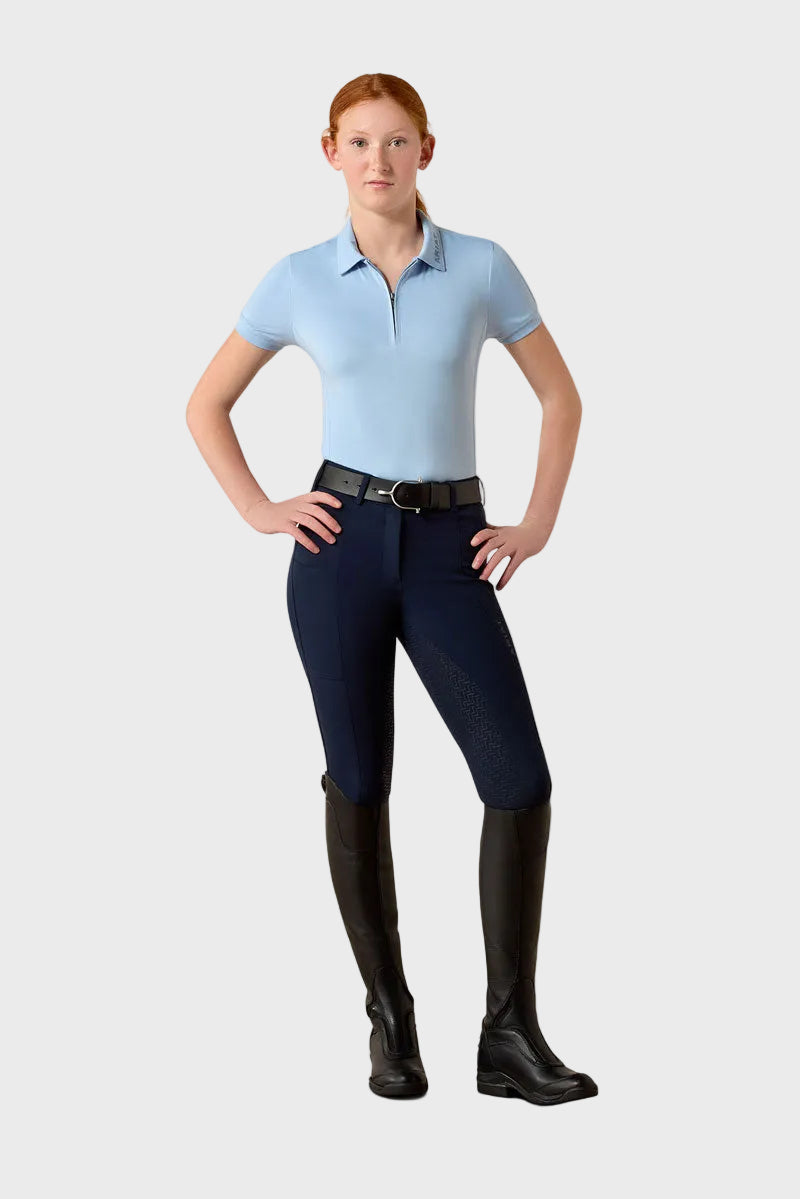 Ariat Girls Bandera 1/4 Zip Polo Shirt St.Tropez