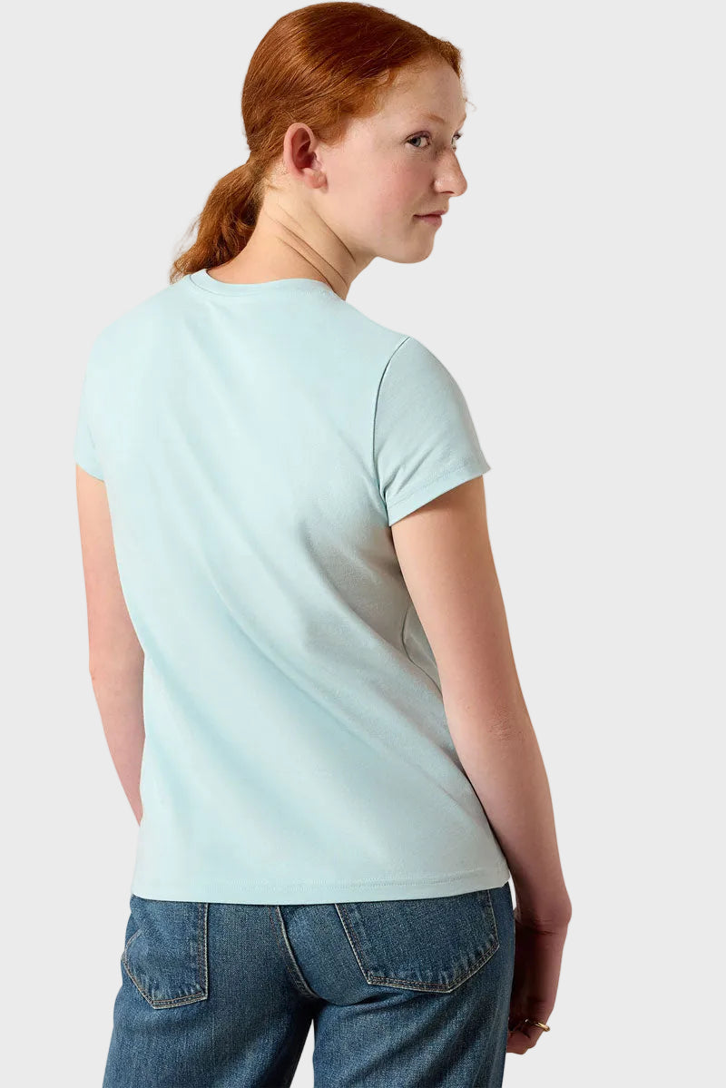 Ariat Girls Vertical Logo T-Shirt Skylight Blue/Blue Surf