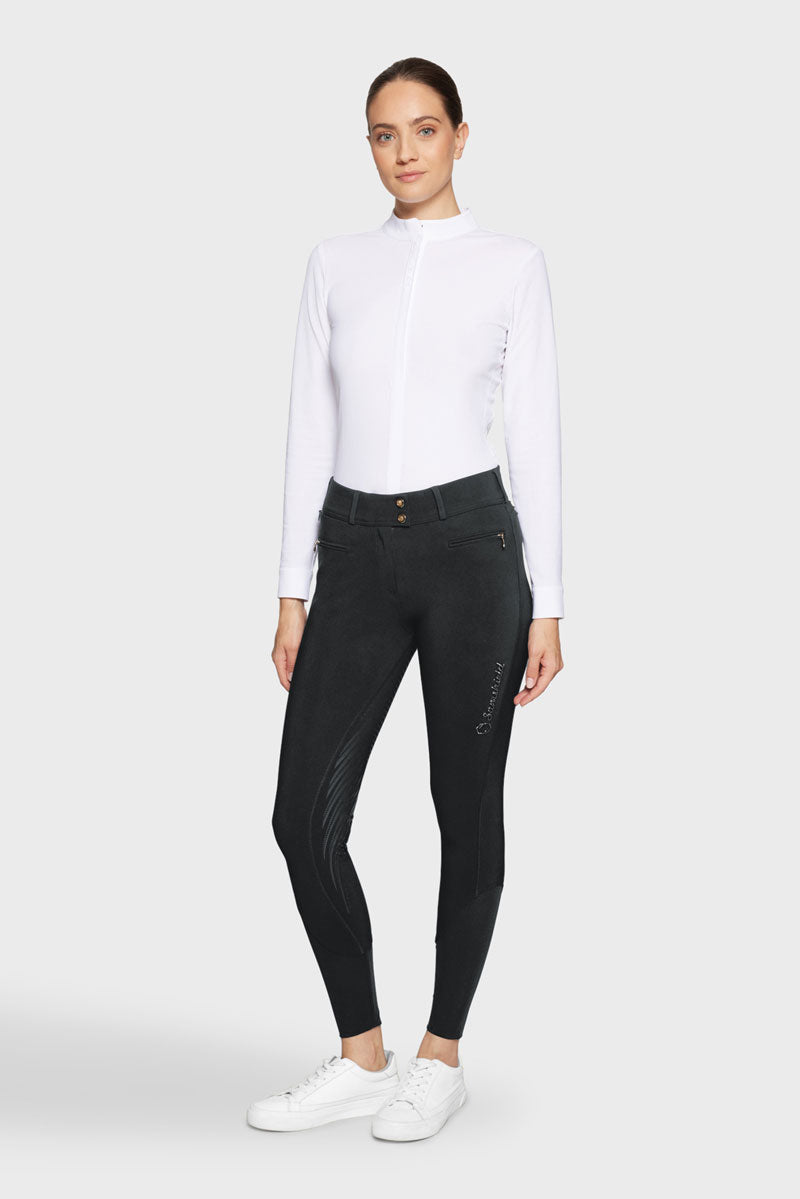 Samshield Clara Premium Full Grip Breeches Black Metal Eclipse 
