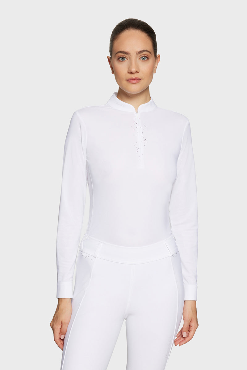 Samshield Louison Crystal LS Show Shirt White