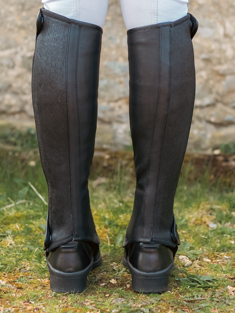 Just Chaps Child Saltos Leather Half Chaps Brown