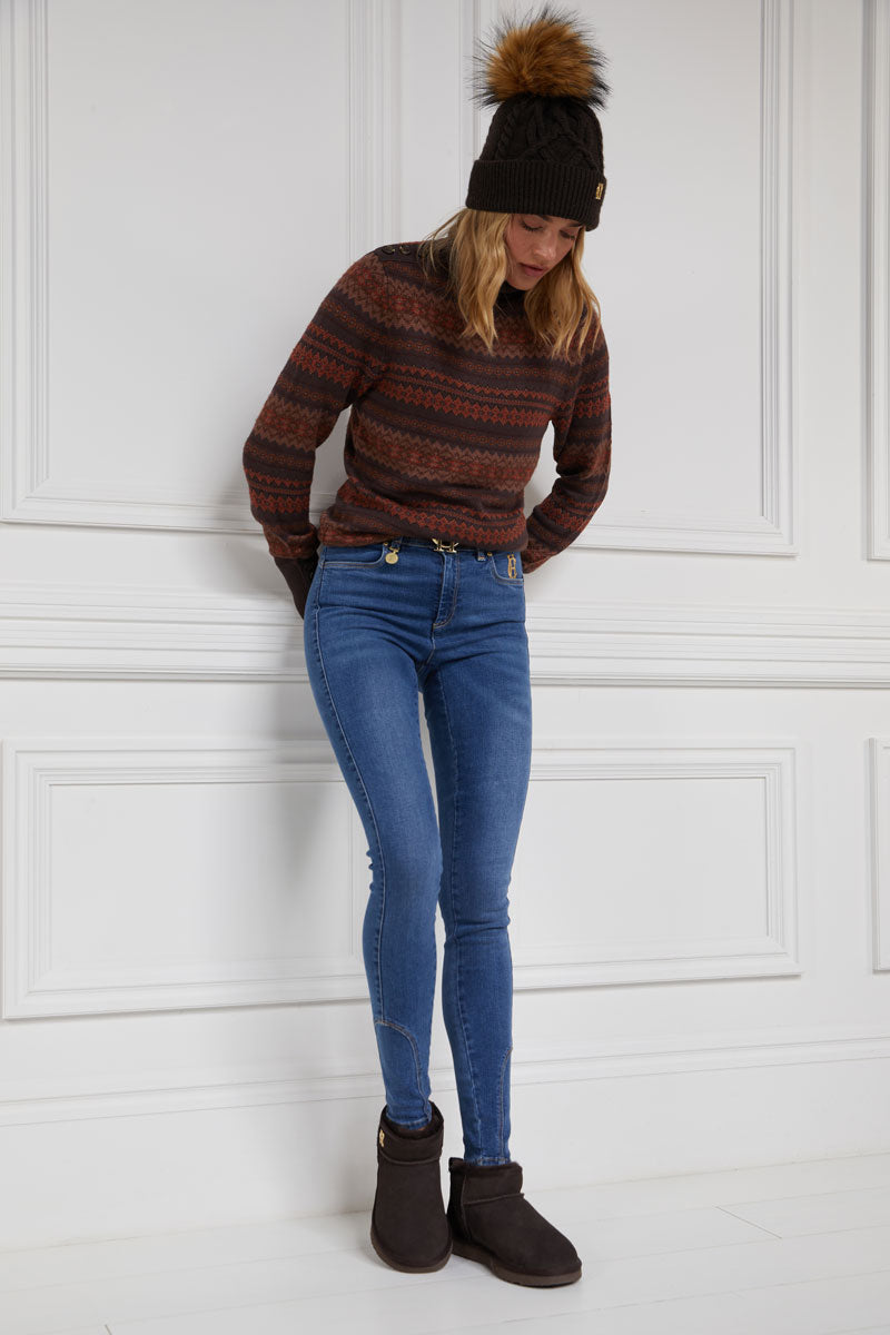 Holland Cooper Ultra Mini Shearling Boot Chocolate 