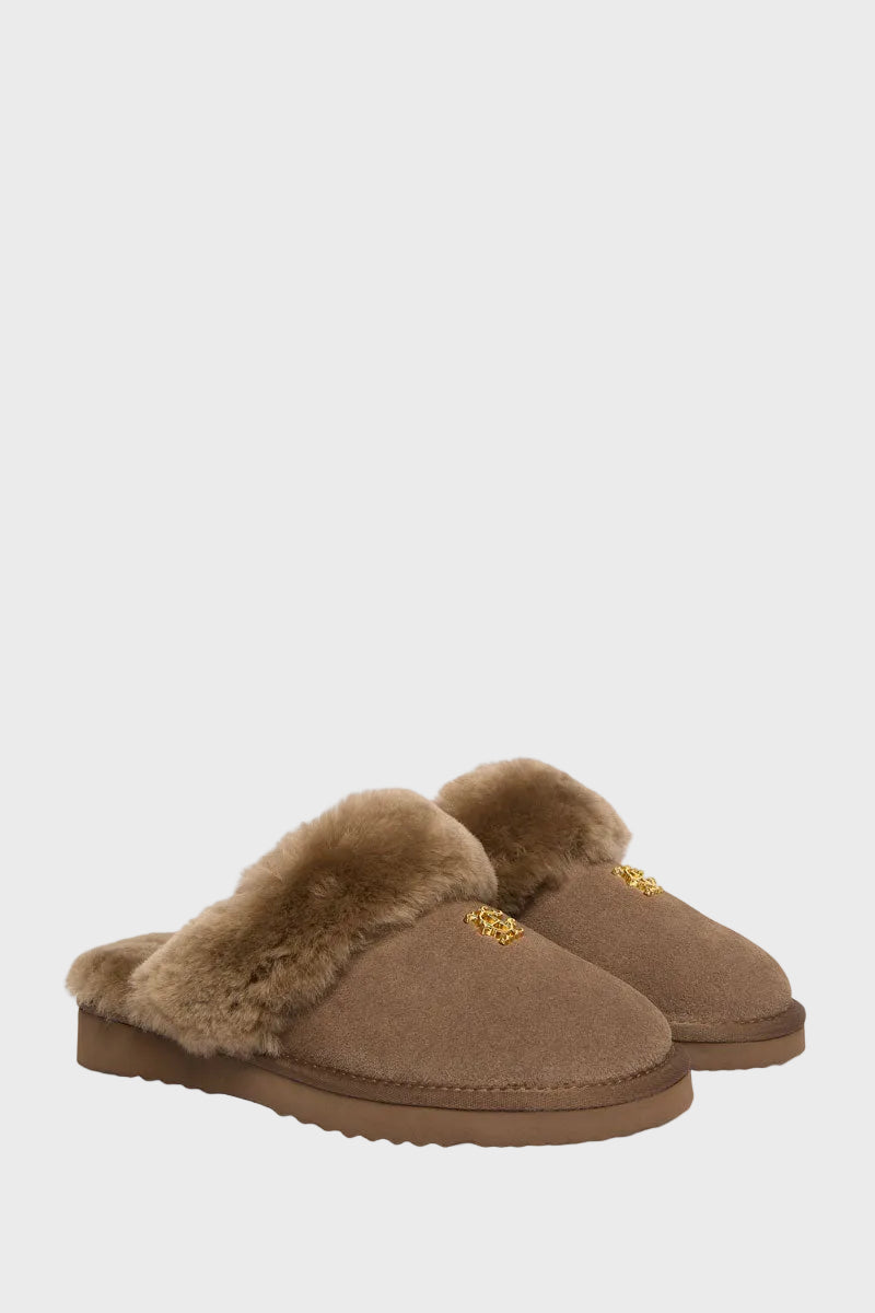 Holland Cooper Classic Shearling Slipper Mink