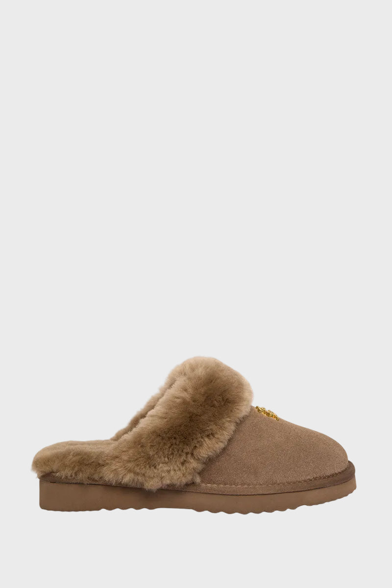 Holland Cooper Classic Shearling Slipper Mink