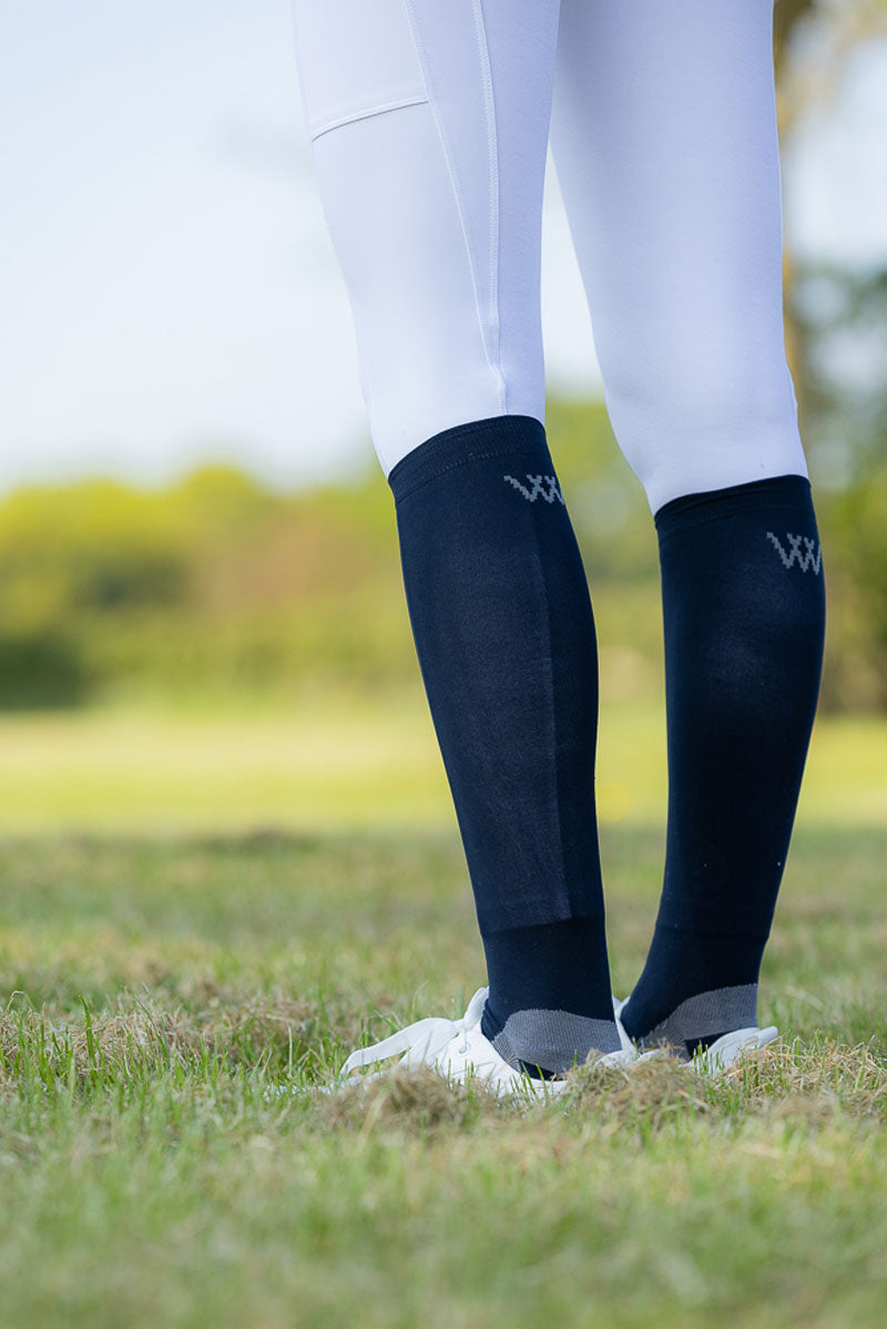 Woof Wear Competition Riding Socks Navy/Grey
