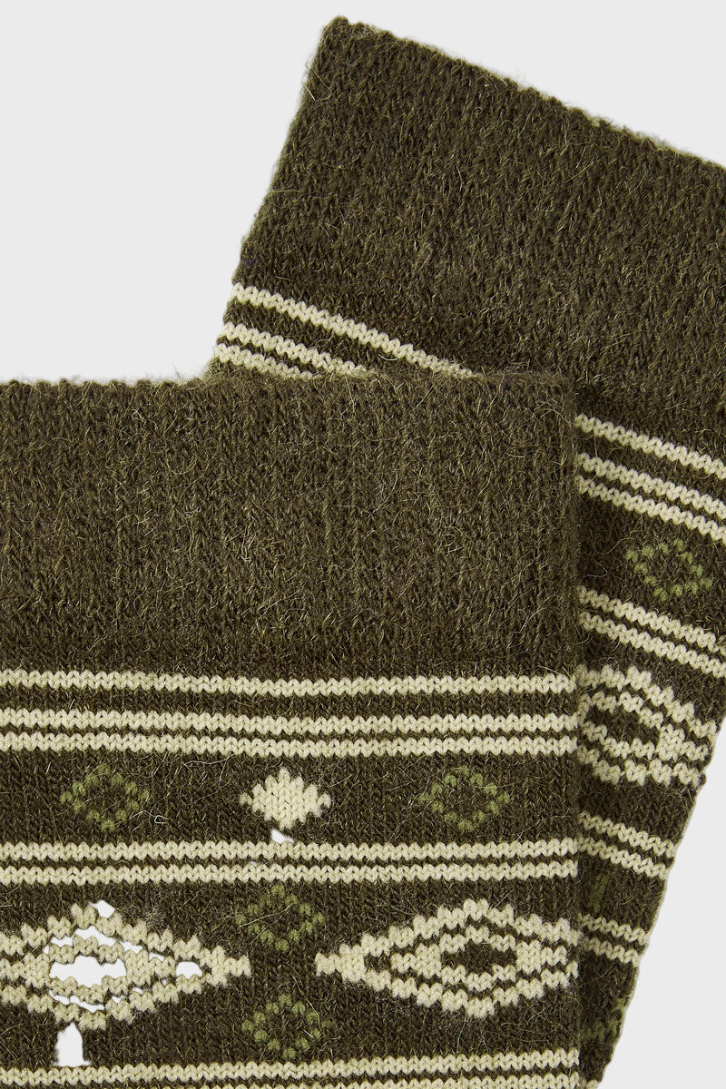 Dubarry Rolestown Fair Isle Alpaca Socks Clover