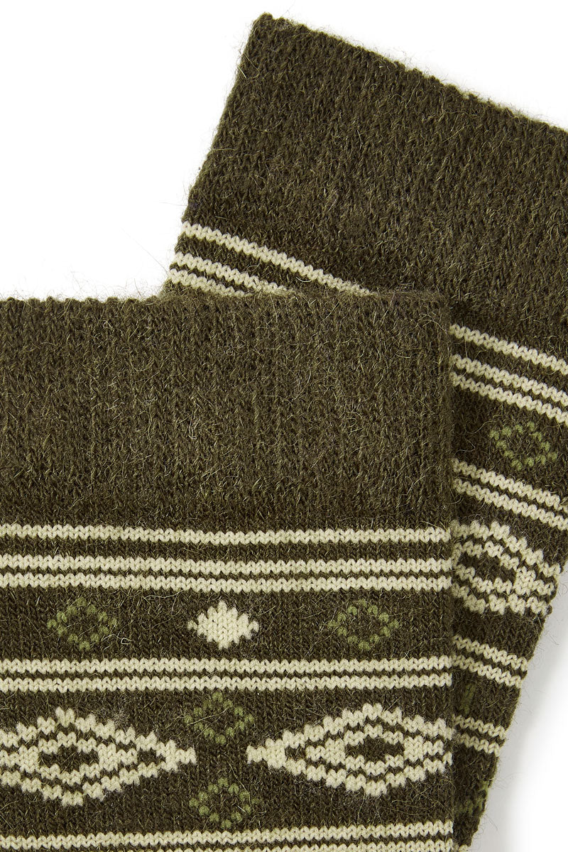 Dubarry Rolestown Fair Isle Alpaca Socks Clover