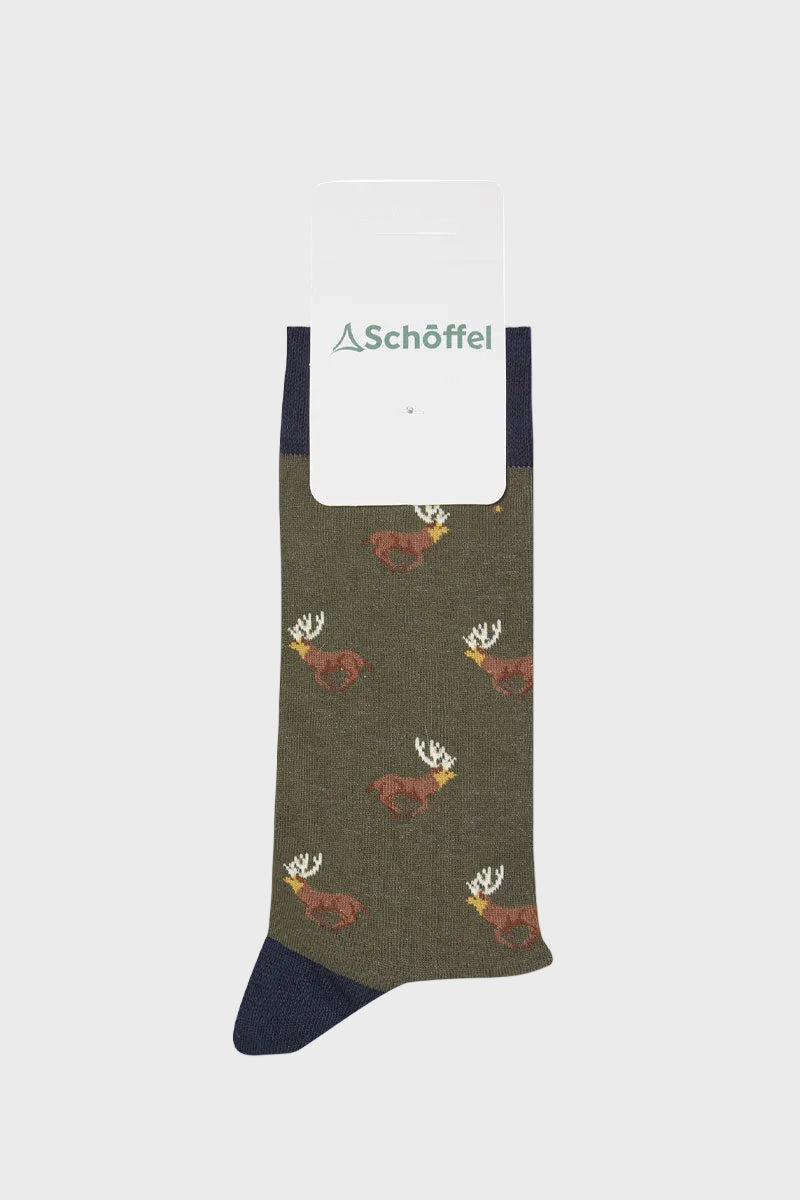 Schoffel Men's Single Cotton Sock Forest Stag