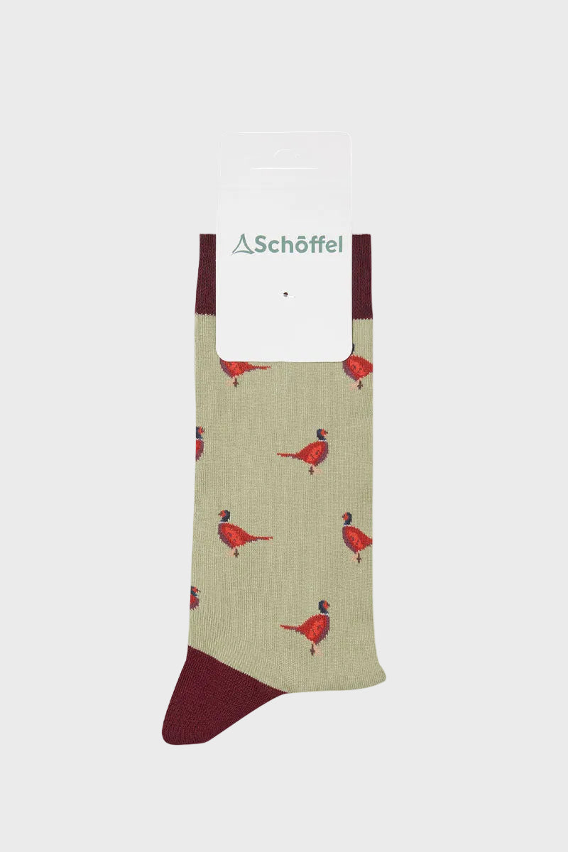Schōffel Men's Single Cotton Sock Woodland Pheasant