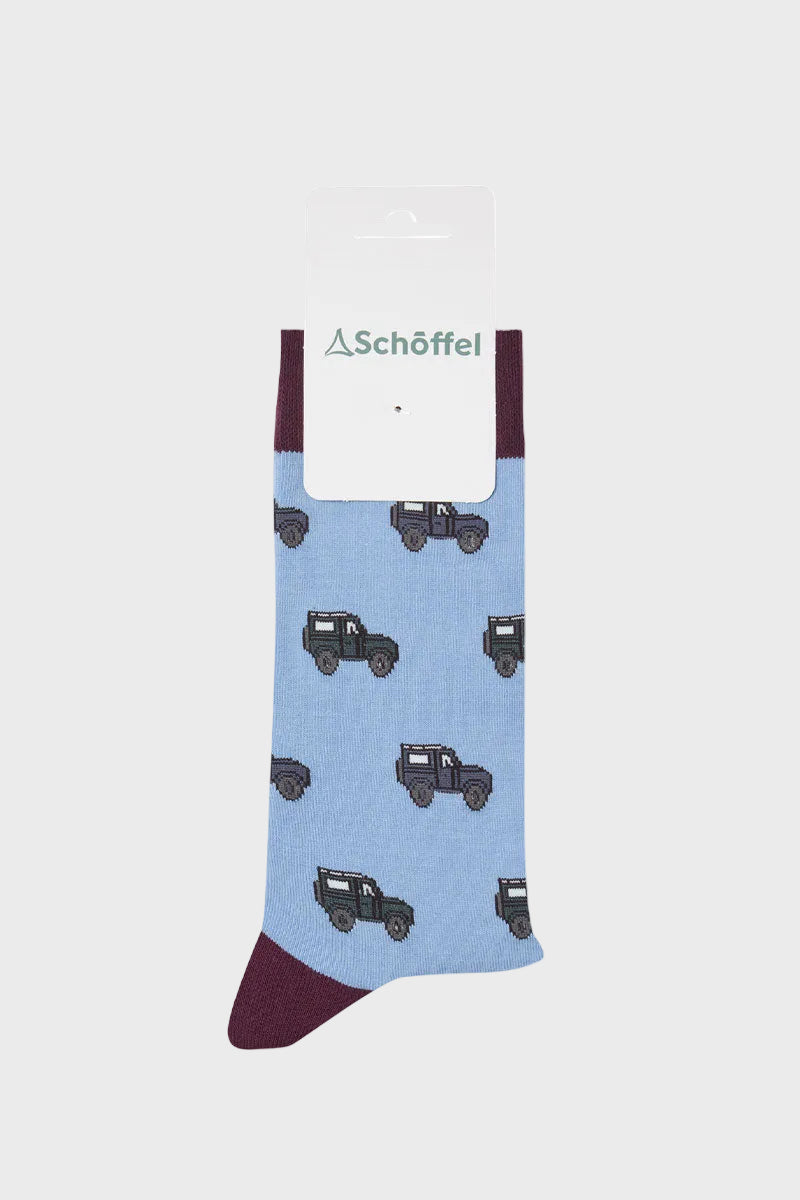 Schōffel Men's Single Cotton Sock Blue Off Roader 