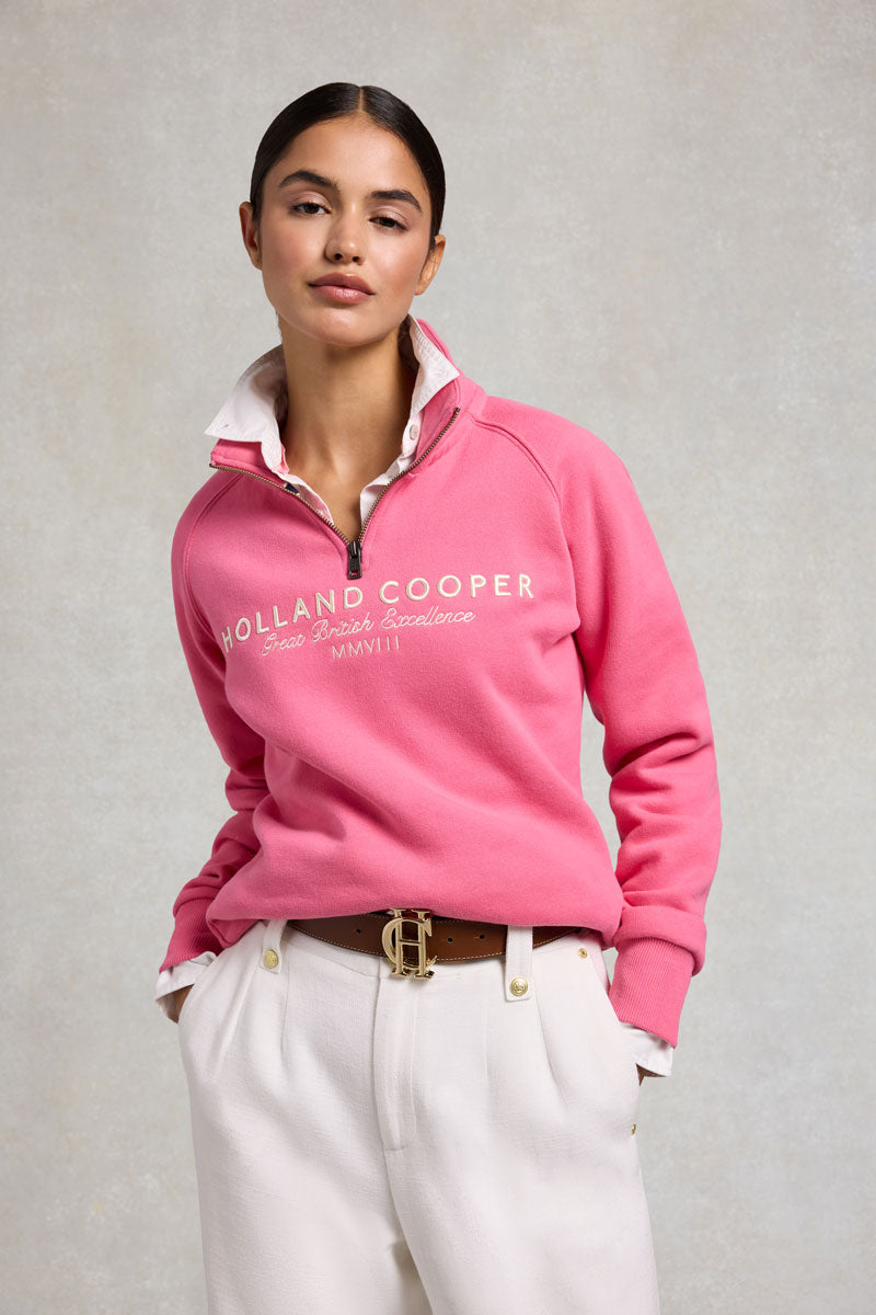Holland Cooper Sporting Goods Zip Henley