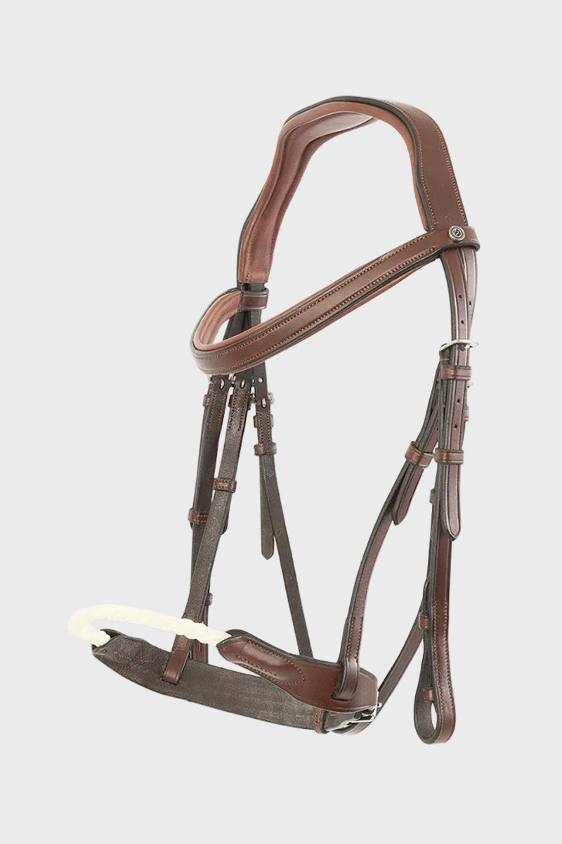 Trust St. Gallen Rope Noseband Bridle Brown/Silver