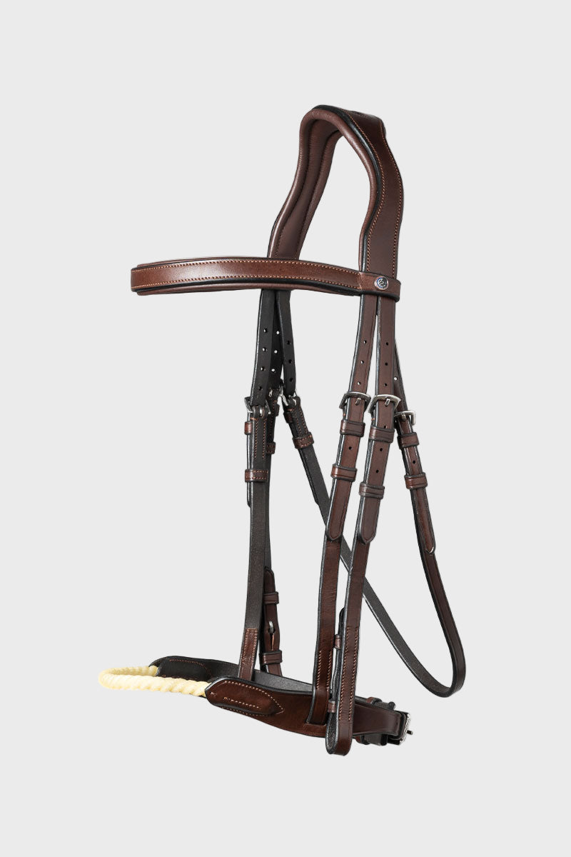 Trust St. Gallen Rope Noseband Bridle Brown/Silver