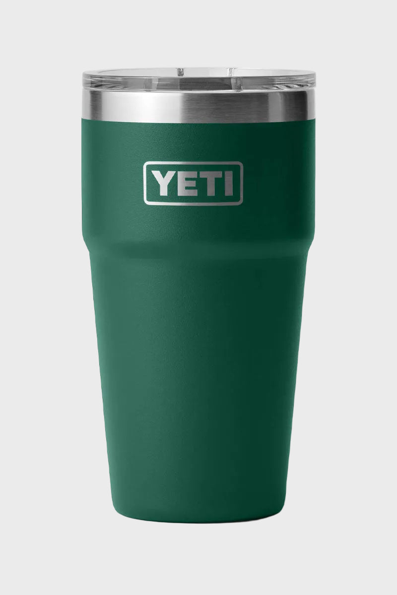 YETI Rambler 20oz Stackable Cup Black Forest Green