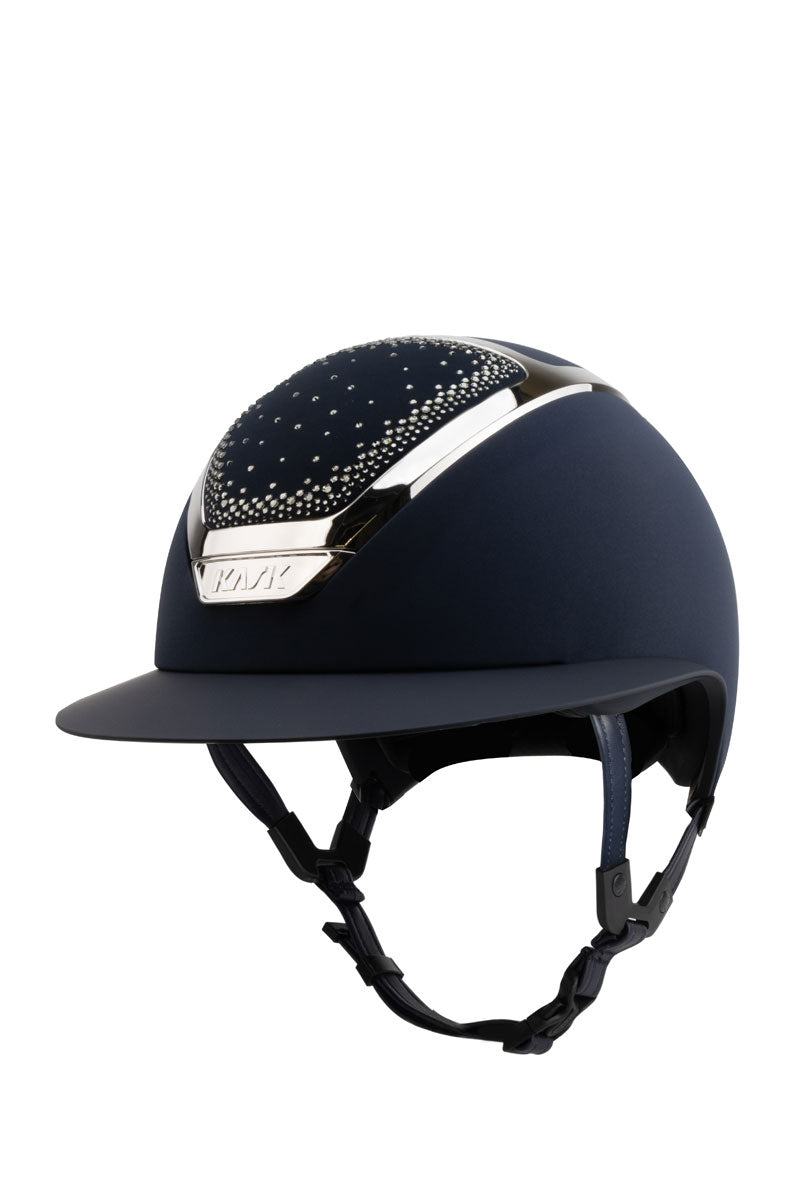KASK Star Lady Chrome II In-Out Navy with Silver Frame & Diamond Mix