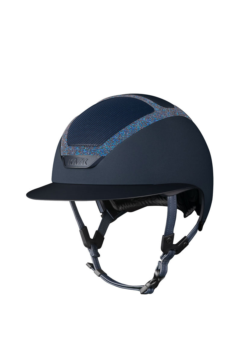 KASK Star Lady Chrome II Crystal Frame Navy with Parsh Crystals