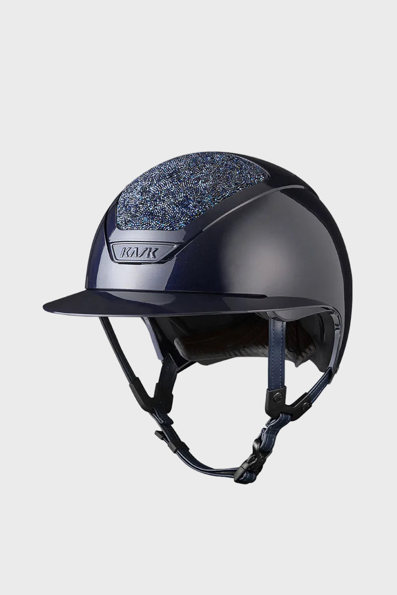 KASK Star Lady Pure Shine II Crystal Midnight Mixture Atlantic Blue with Navy Frame with Blue Abisso